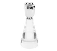 OVAQUIXI Porte-Bougies en Acrylique Transparent Lot de 2, Supports pour Bougies Effilées pour Centres de Table avec Base en Fer Stable (Silver)