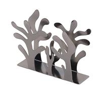 OVAQUIXI Porte-serviettes Corail Vertical Acier Inoxydable Decoupe Bureau | Rack Métallique Antirouille, Motif incurvé, pour Plan de Travail de Cuisine, Salle à Manger, Bar, Décoration de Table