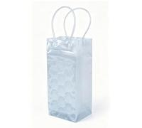 OVAQUIXI Sac Isotherme à Vin, Manchon de Refroidissement pour Bouteille de Vin Congelable en PVC, Conception de Glace en Gel Réutilisable avec Poignée, Base de 9,84 Pouces de Haut et 3,78 Pouces,