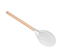 OVAQUIXI Spatule à Pizza, Pelle à Pizza en Alliage d'aluminium avec Manche en Bois Amovible de 41 Cm, Perforée pour un Démoulage Facile de la Pâte, Poignée Antidérapante pour les Boulangers (Pelle