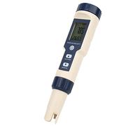 OVAQUIXI Testeur d'Eau PH-mètre Numérique 5 en 1, PH-mètre en Plastique TDS EC, Température de salinité, 0,01 à 14,00 ATC IP67 pour Piscine, Aquarium, Eau Potable Hydroponique