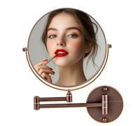 Ovente Miroir mural 22,9 cm bronze ancien 10X Magnification