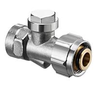 Oventrop à vis d'arrêt Combi 3 1016168 G 3/4 ÜMxG 3/4 AG, laiton nickelé
