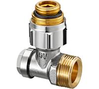 Oventrop Combi 3 1016575 G 2000 / 2 AGxRp 2000 / 2 IG, laiton nickelé
