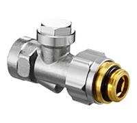 Oventrop Combi 3 raccord à vis d'arrêt 1016175 G 2000 / 2 AGxRp 2000 / 2 IG, laiton nickelé