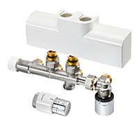 Oventrop Kit de Oventrop Multiblock T-RTL 1184188 blanc , pour Multiblock T-RTL / Uni SH, forme d'angle