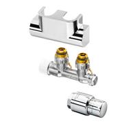 Oventrop Oventrop Kit de raccordement Multiblock T angle, blanc, pour raccordement à chauffage central G 1/2 IG Quantité:1