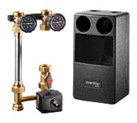 Oventrop Regumat Kessel système de raccordement 1357273 DN 25, Grundfos ALPHA 2 25-60, avec robinet à bille de pompe