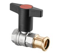 Oventrop Robinet à boisseau sphérique OV Optibal, poignée à bascule DN32, raccord à sertir 35mm x1 1/4 IG Quantité:1