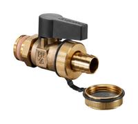 Oventrop Robinet à boisseau sphérique OVOptiflex 1/2AG Raccord de tuyau, capuchon, laiton, laiton, raccord laiton Quantité:1