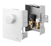 Oventrop température de retour Unibox 1022733 blanc , avec vanne, thermostat et blanc température de retour
