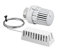 Oventrop Uni LH thermostat 1011665 7-28 degrés C, blanc , avec position zéro et capteur à distance, tube capillaire 2 m