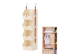 Over Door Organizer - 47.24 Inches Hanging Storage Organizer | Fabric Closet System - Oxford Cloth 1204g Foldable 4 Tier Arrange For Shoes Clothes And Toys To Declutter Bedrooms Dorms RVs