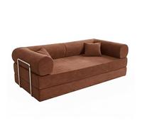 Oviala Canapé Convertible 2 Places en Tissu Coussins modulable 204 cm Brique - Wendy