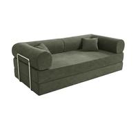 Oviala Canapé compressé Convertible 2 Places en Tissu modulable 204 cm Vert - Wendy