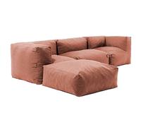 Oviala Canapé d'angle de Jardin modulable 4 Places Terracotta - Mixi