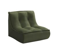 Oviala Fauteuil compressé en Velours côtelé Type chauffeuse Vert - Lizy