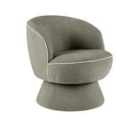 Oviala Fauteuil pivotant en Tissu Vert