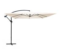 Parasol déporté 3x3m acier écru - Oviala Genova