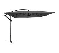 Oviala Parasol déporté 3x3m Acier Gris Anthracite