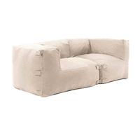 Oviala Salon de Jardin modulable avec 2 fauteuils d'angle Beige - Mixi