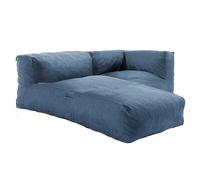 Salon de jardin un fauteuil d'angle et une méridienne bleu pacific - Oviala Mixi