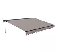 Oviala Store banne Semi-intégral 2,5x2m en Aluminium Taupe
