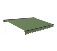 Oviala Store banne Semi-intégral 3x2,5m en Aluminium Vert Cactus