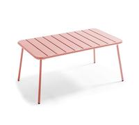 Oviala Table Basse de Jardin Acier Argile 90 x 50 cm - Palavas