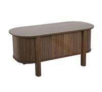 Oviala Table Basse relavable Effet Bois Ovale 100x48 cm Bois foncé