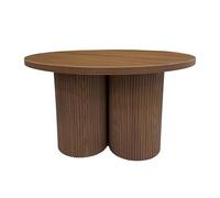 Oviala Table Basse Ronde 80 cm scandinave Bois foncé