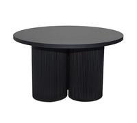 Oviala Table Basse Ronde 80 cm scandinave Bois Noir