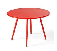 Oviala Table Basse Ronde en métal Rouge - Palavas