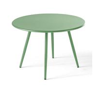 Oviala Table Basse Ronde en métal Vert Cactus - Palavas