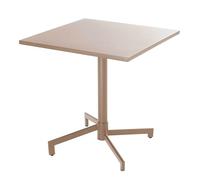 Table de jardin carrée bistrot avec plateau rabattable 70 cm taupe - Oviala Palavas