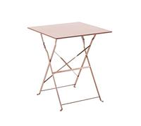 Oviala Table de Jardin Pliante bistrot en Acier 60 cm Rose poudré