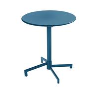 Table de jardin ronde bistrot plateau rabattable 70 cm bleu pacific - Oviala Palavas