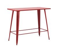 Table haute de jardin en acier rouge - Oviala New York