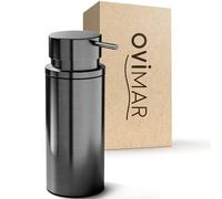Ovimar Distributeur de Savon Galdhoe | Bronze à Canon | Acier Inoxydable | Autonome sans perçage | Facile à remplir avec Une très Grande Ouverture | pour la Salle de Bain ou la Cuisine