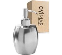 ovimar Distributeur de Savon Marteau | Argent | Acier Inoxydable au Look élégant | Convient pour Le Savon Liquide, Le Savon Sec, Le détergent à Vaisselle ou même Les désinfectants
