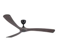 Ovlaim 183 CM Ventilateur de plafond avec 3 pales en bois, télécommande | wifi, IP44 étanche, moteur DC silencieux, marron & noir