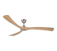 Ventilateur de plafond Ovlaim Cichy 183 cm couleur naturel/argent