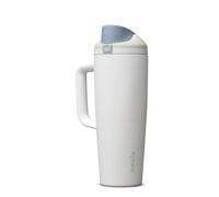 Owala FreeSip Tumbler, gobelet isotherme en acier inoxydable avec paille intégrée et poignée latérale, 890ml, pour les voyages, le travail, l’école et le sport, sans BPA, Iced Breeze