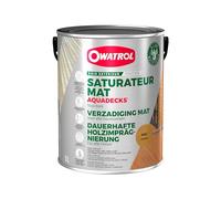 AQUADECKS OWATROL - Saturateur Mat - Saturateur Bois Extérieur - Sublimes les Bois Exotiques et Résineux - Châlets, Terrasses, Bardages, Pont de Bateaux - Polyvalent - Finition Mat Naturelle - 5L