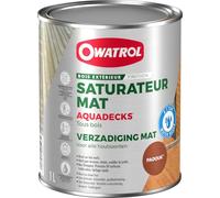 OWATROL - AQUADECKS - Teinte Padouk -Saturateur Mat à l'Eau pour Protection Bois Exotiques Extérieurs Teck Ipé Bangkiraï Acacia Maçaranduba - 1L