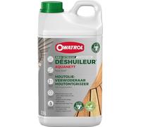 OWATROL - AQUANETT - Déshuileur et Dégrisant Gélifié Bois Extérieur Terrasse Mobilier de Jardin Bois Exotique - Nettoyant Gélifié Transparent - Elimine les Huiles de Teck, Aspect Naturel - 2,5 L