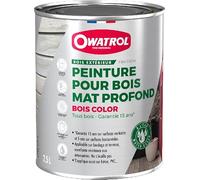 OWATROL - BOIS COLOR 2.5L - Teinte Anthracite - Peinture pour bois extérieur opaque - Finition Mate