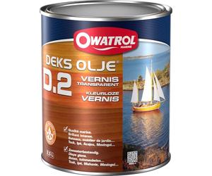 OWATROL - Deks Olje D.2 - Vernis Marine Brillant Bois Exotiques - 2.5L | Vernis transparent - Bateau, Teck, Ipé, Movingui, Acajou -Protège les bois exotiques durablement des UV et intempéries