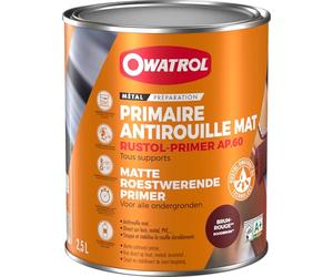 Owatrol Primer AP.60 Primaire et finition décorative mate 2,5 L Brun Rouge