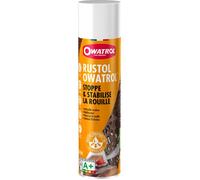 OWATROL - RUSTOL - Antirouille Incolore - Stop Rouille Pénètrant Surfaces Métalliques Plastiques Verre Bois - Apprêt et Sous-Couche - Vernis Antirouille Multi-Surfaces - Aérosol - 300 ml